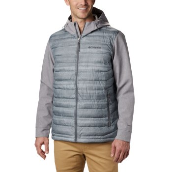 Columbia Muške Jakne - Powder Lite Hybrid Sive Prugice | XOML-76490
